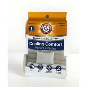 ARM & HAMMER Cooling Comfort Pillow Protector Zippered Standard/Queen 1 Piece